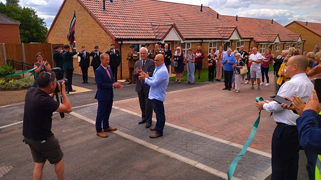 Dedication ceremony at Luke Farmer Way in Wakefield, designed by Self Architects