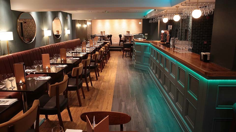 Interior design for Silversmiths refurbished restaurant in Sheffield